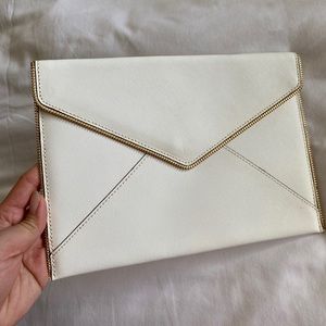 Rebecca Minkoff envelope clutch in White